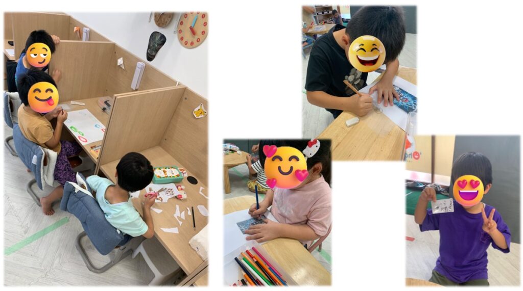 個別支援で、それぞれ制作✌