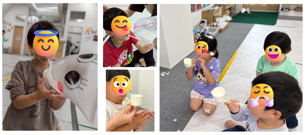 遊びを通じてお口の体操😮